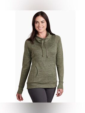 Kuhl Lea Pullover Sweater Womens Size Medium Olive Green/Moss Long Sleeve